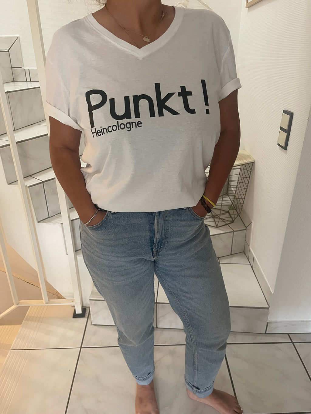 Damen Oversize Tshirt - V Ausschnitt Große Größen