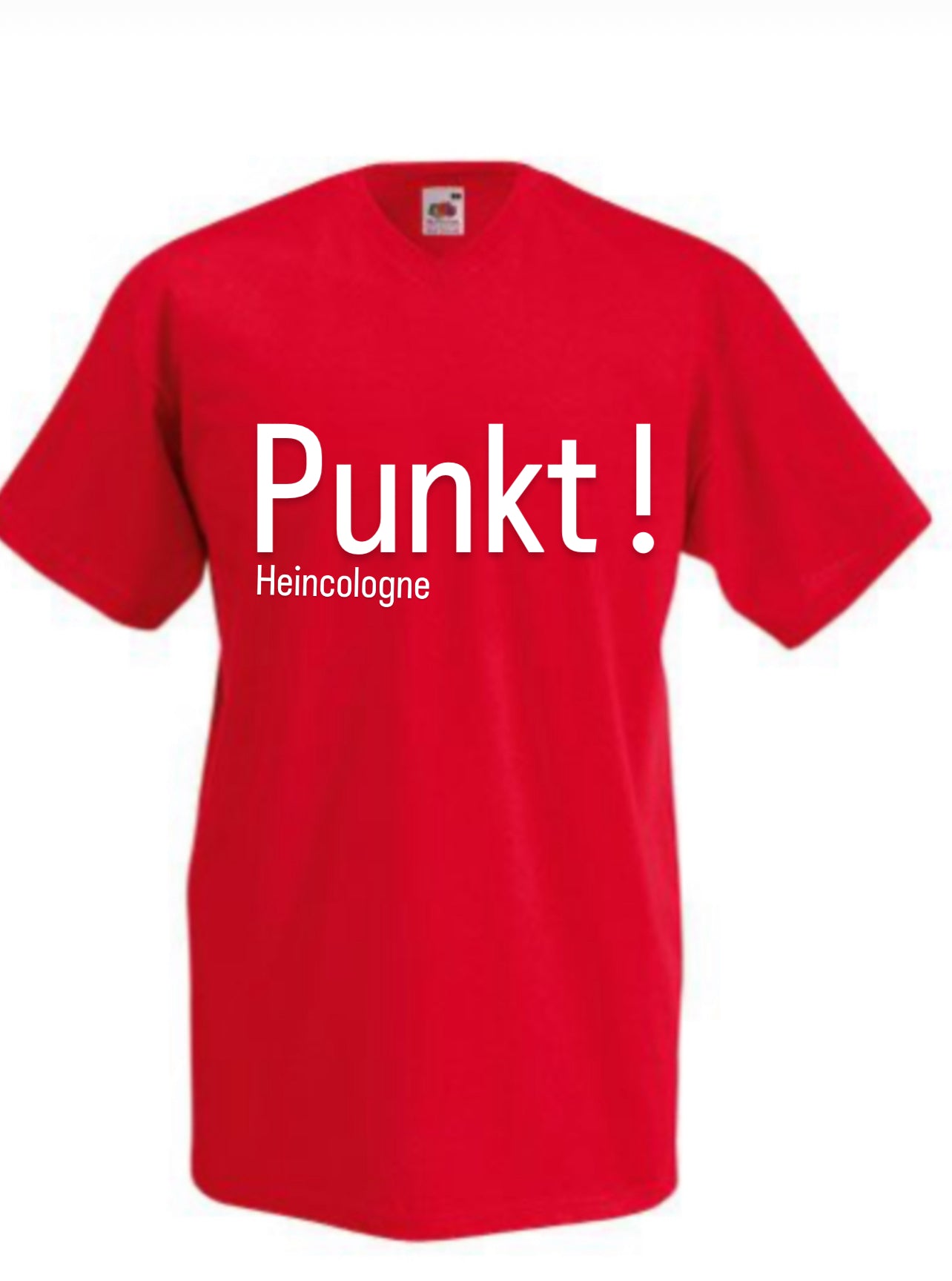 Punkt ! Herren Tshirt - V Ausschnitt - Rot